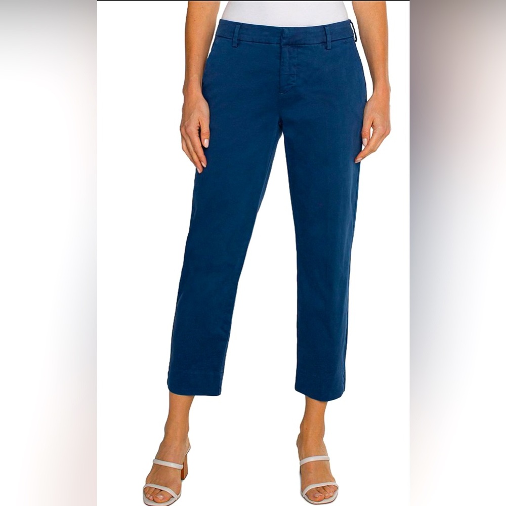 Liverpool Los Angeles Kelsey stretch mid rise capri pants. Indigo Dust Size 10.
